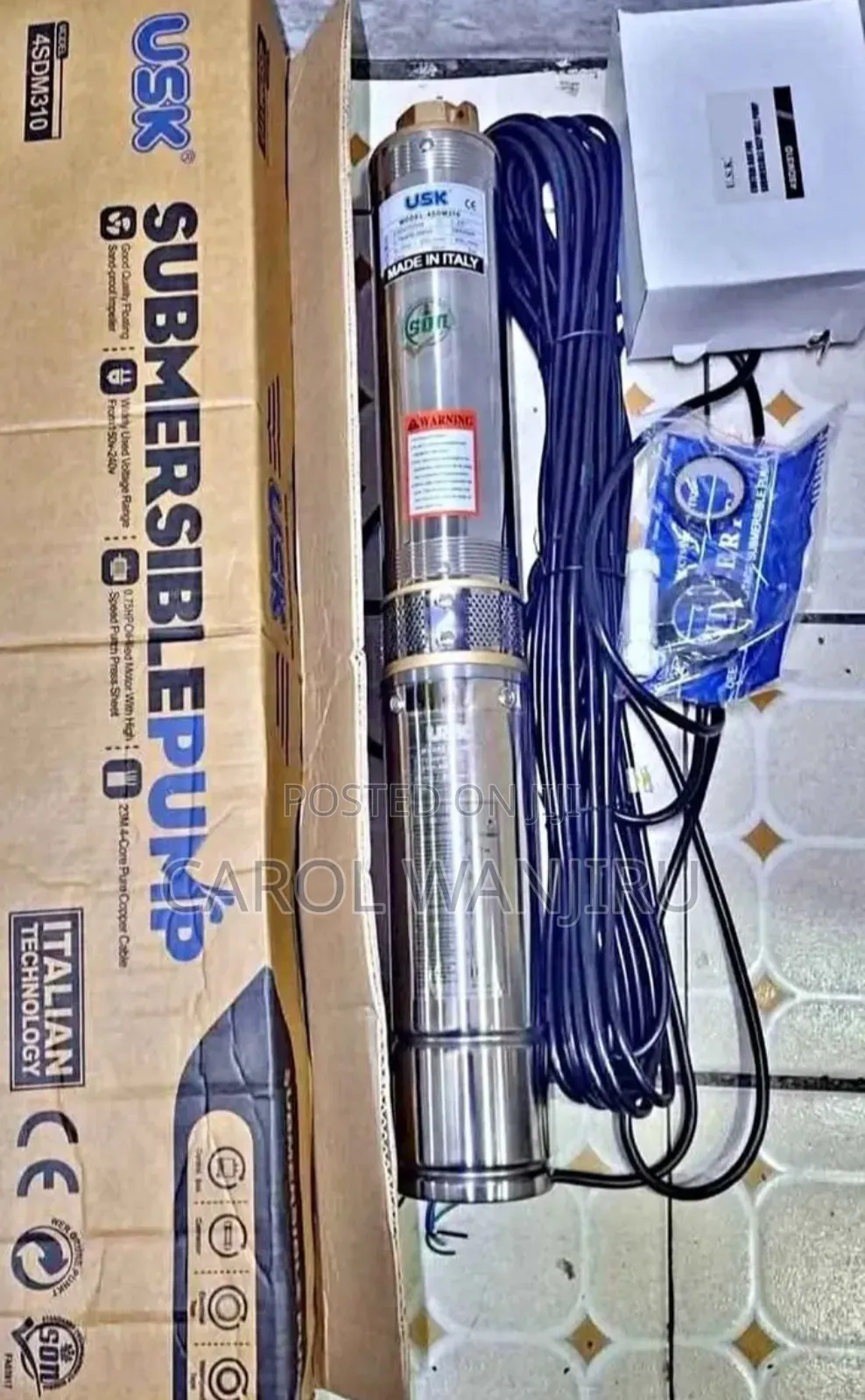 2hp Usk Submersible Water Pump/Usk 2hp Submersible Water Pump