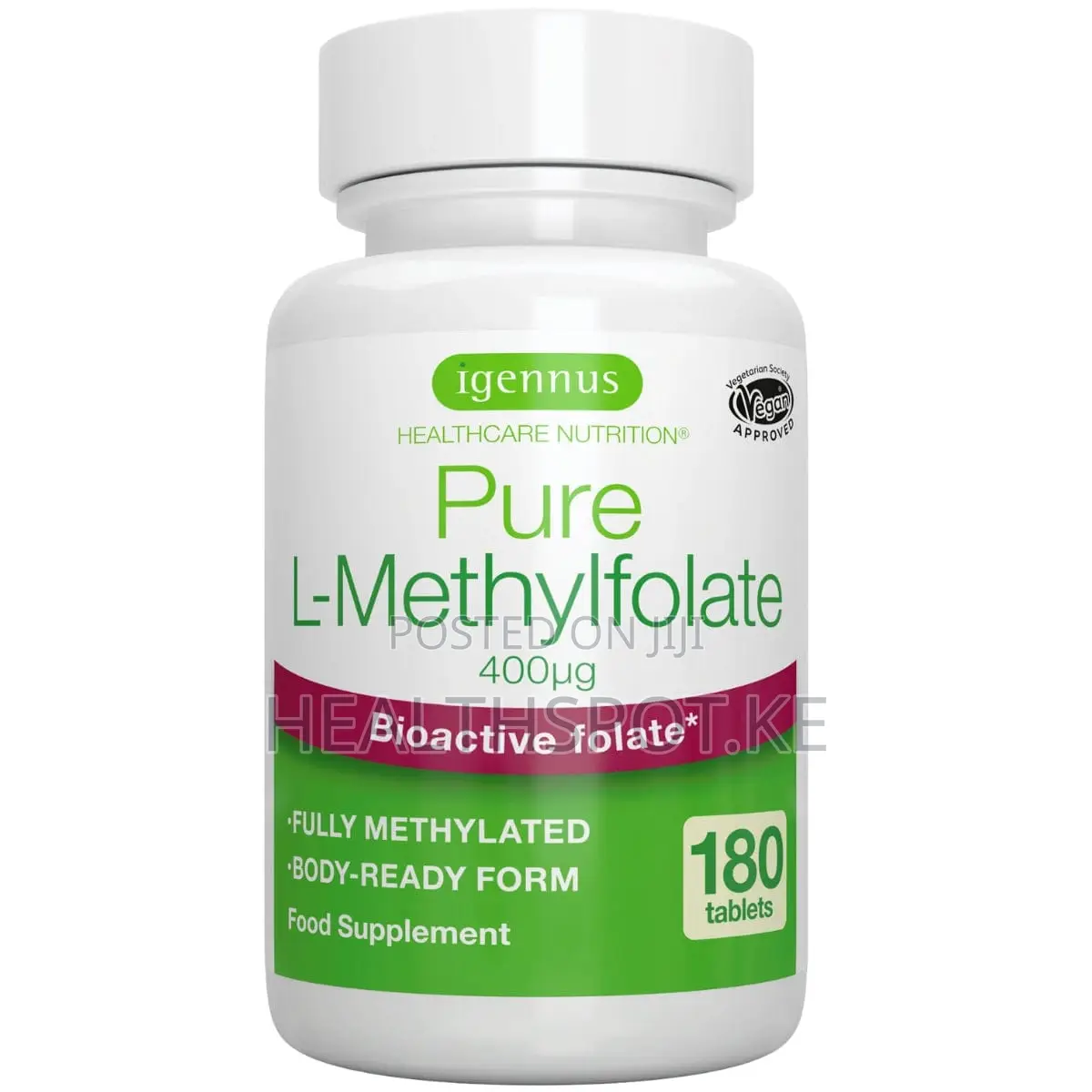 Igennus L-Methylfolate 400mcg – Active Folic Acid | 180 Tabs |Nairobi