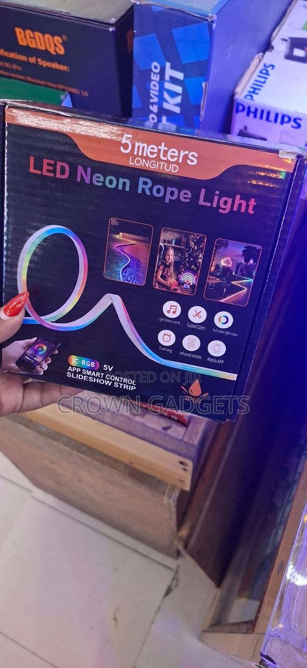5 Meter Led Neon Rope Light Waterproof RGB Smart Strip - thumbnail 2
