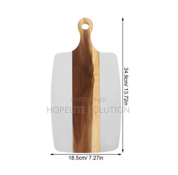 Cutting Marble Board Stone + Acacia or Serving Tray - thumbnail 2