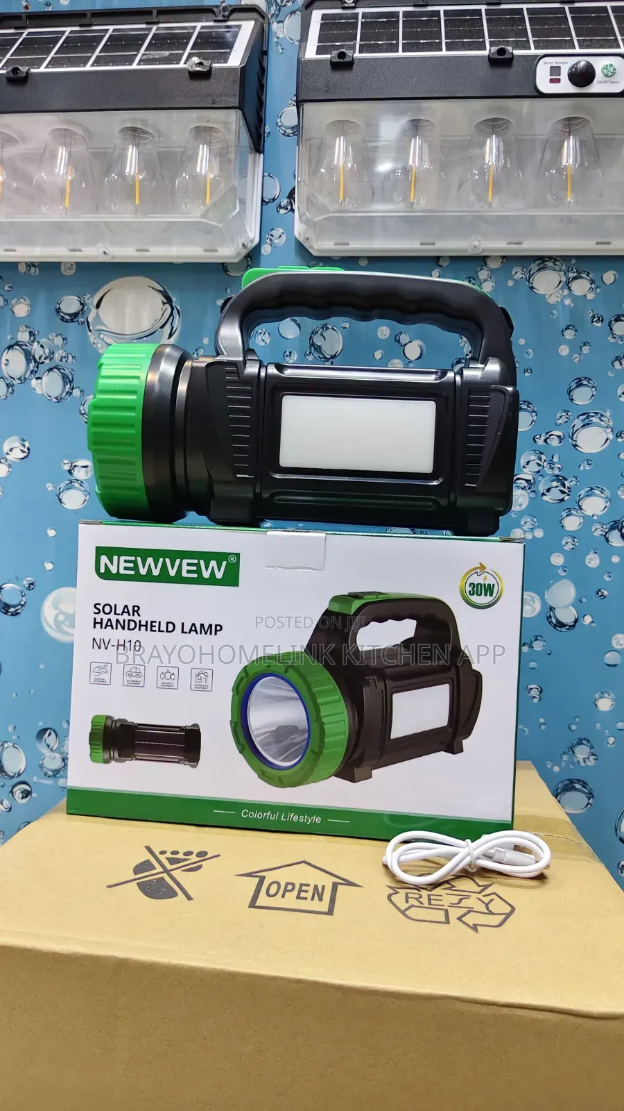 30watts Solar Handheld Torch