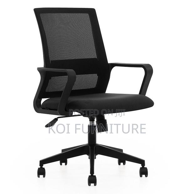 Office Chairs; Ergonomic Fabric Breathable Mesh Captains Chairs - thumbnail 3