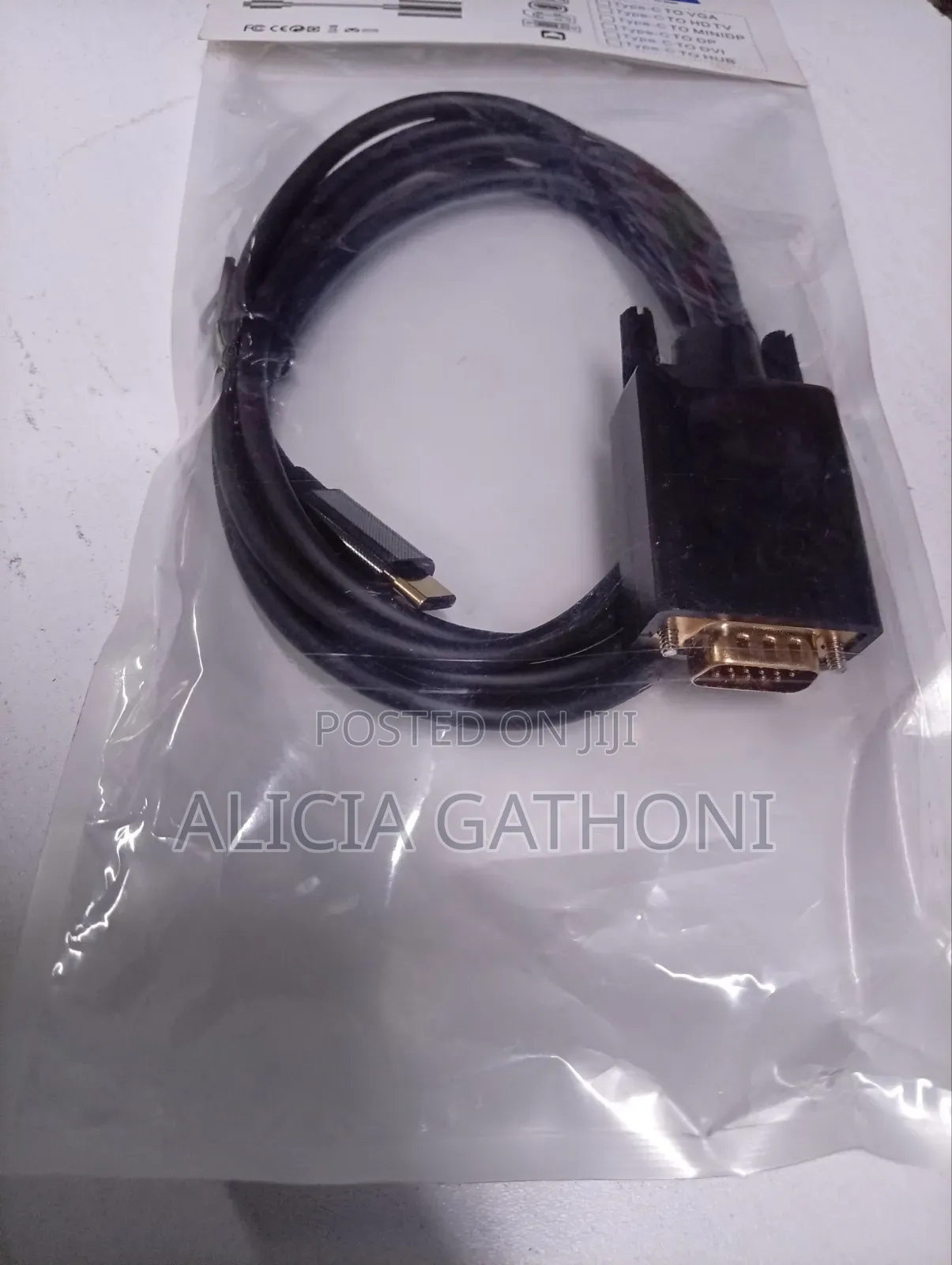 Type C to Vga Cable (Length 1.5mtrs)