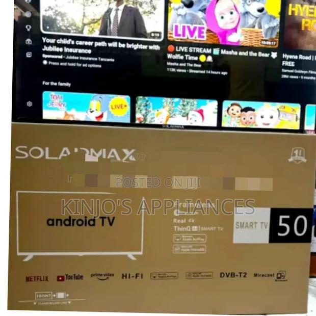 Solarmax 50inch Smart Android Tv Uhd Frameless Tv - thumbnail 2