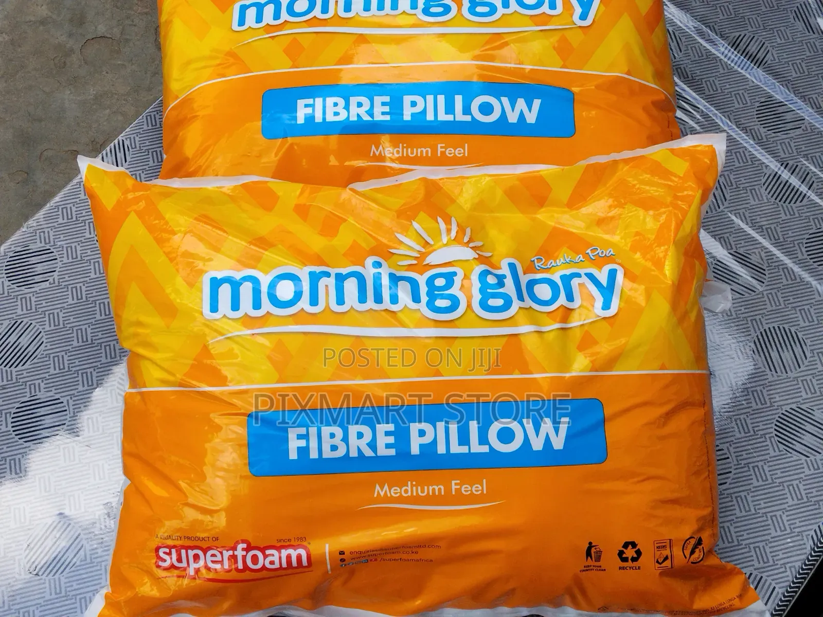Morning Glory Compressed Fibre Bed Pillow Soft Comfort