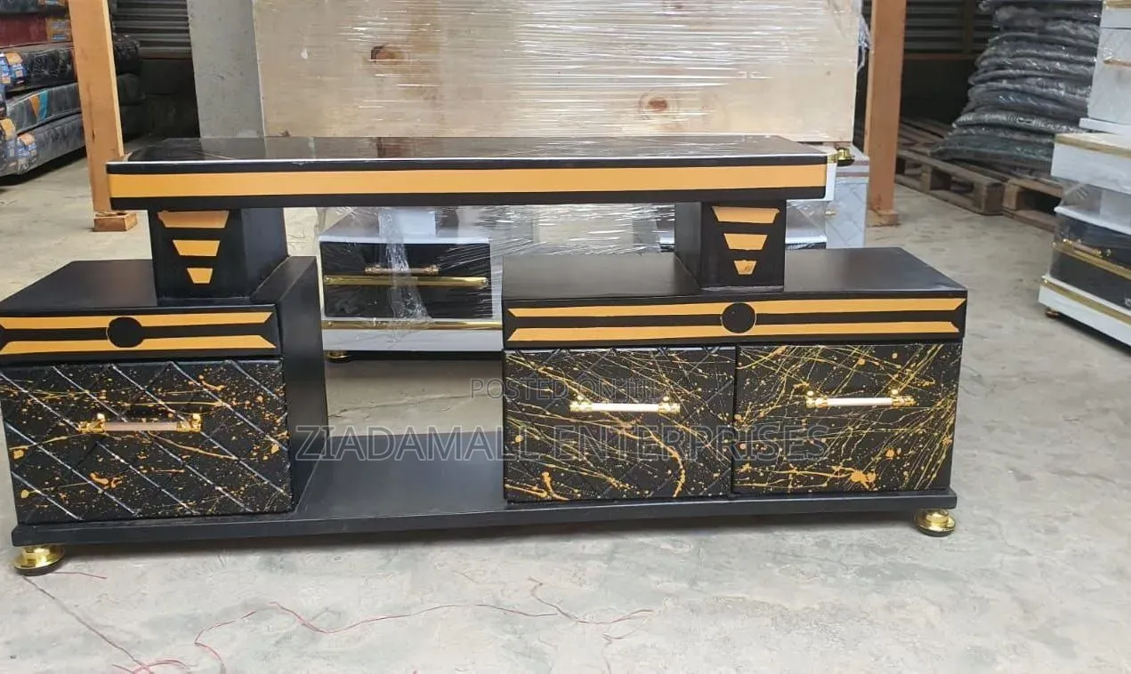 Tv Stand Luxeview Executive Tv Stand With Marble Coating Led Light