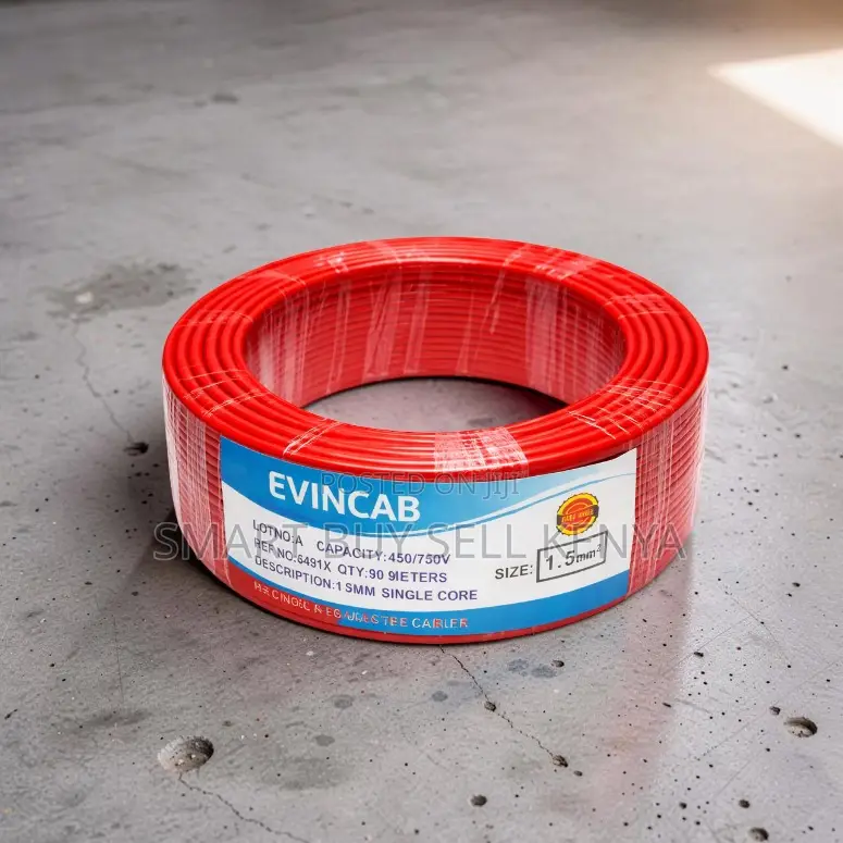 Evin 1.5mm Red Single Core Secure Insulation Electrical Wiring Cable
