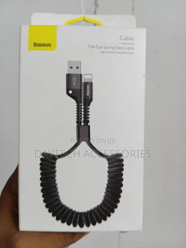 Baseus Fish Eye Spring Data Cable Usb For iPhone Lightining 2a 1m - thumbnail 2