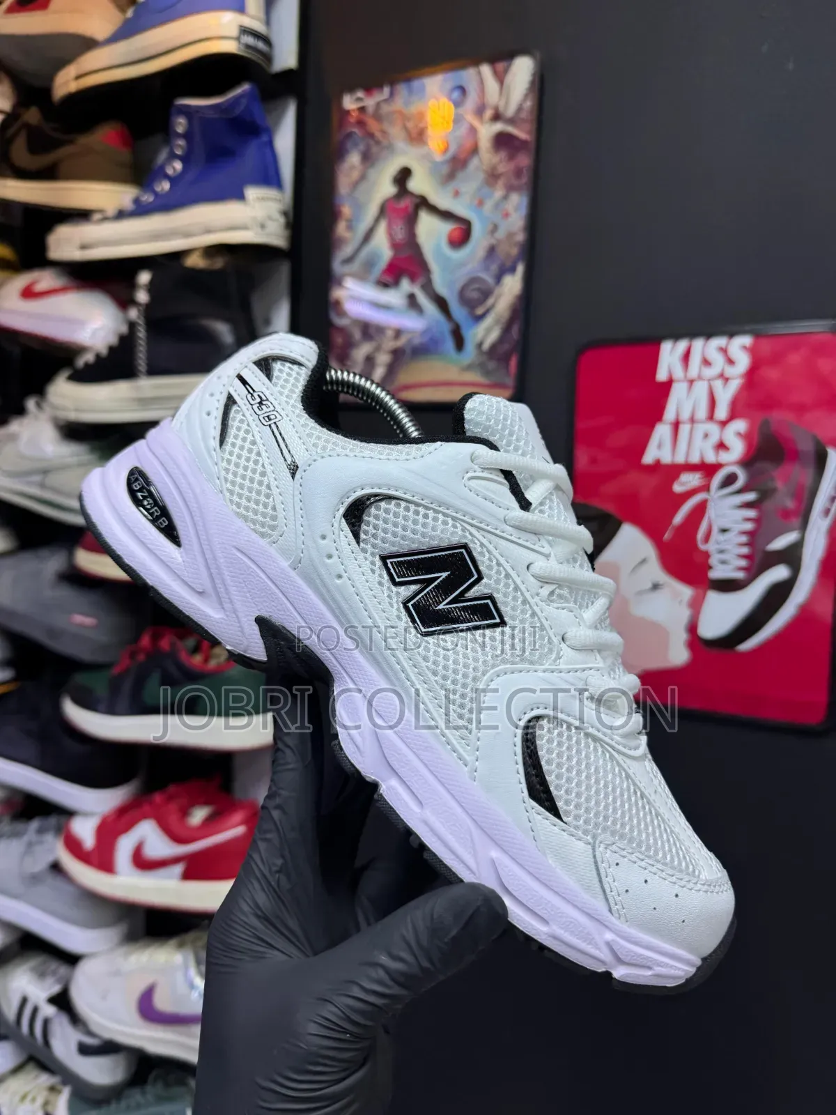 White Black New Balance 530 Sneakers
