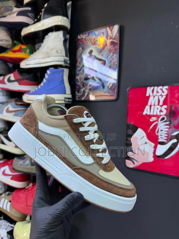 White Brown Vans Hylane Nineties Sneakers - thumbnail 3