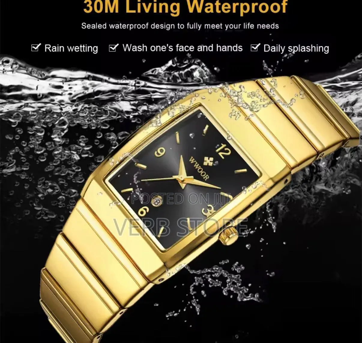 *Wwoor Square Men Watch #8888*