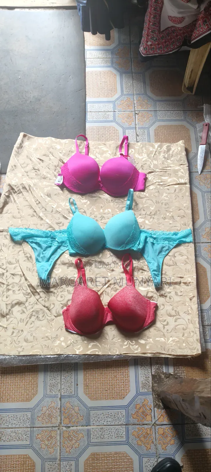 Colourful Push Up Bra