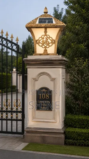 Solar/ Account Dual Power Outdoor Gate and Pillar Light