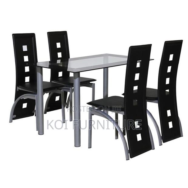 Dining Set; Six Seaters Dining Set With Glass Top Table - thumbnail 5