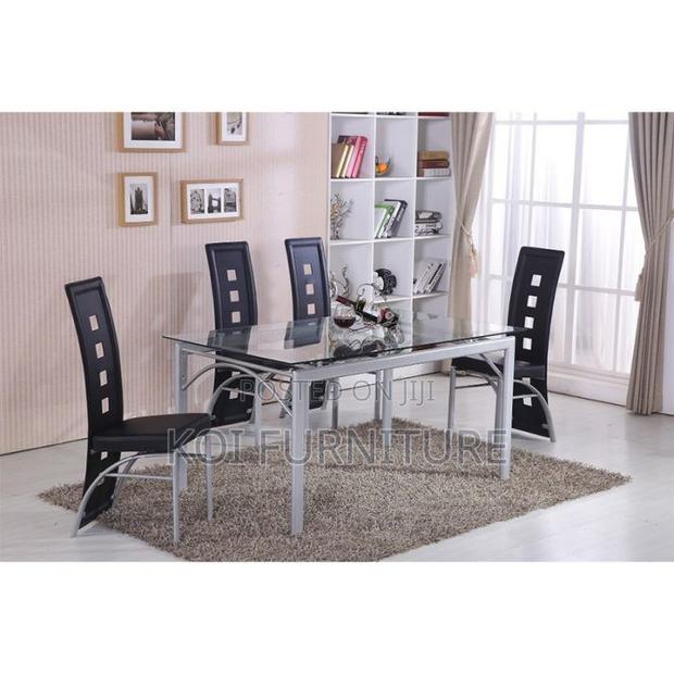 Dining Set; Six Seaters Dining Set With Glass Top Table - thumbnail 8