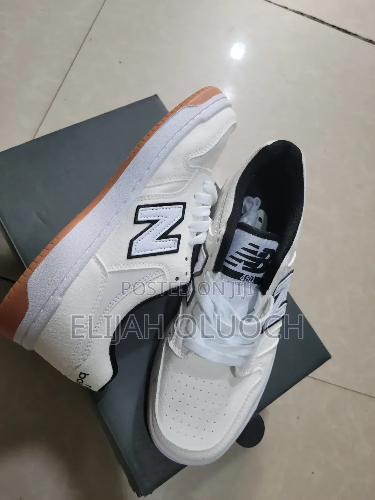 New Balance Numeric 480 Skate Cream and White