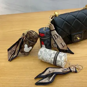 Diamond-Encrusted Lipstick Bag, Key Chain Portable Change Purse