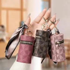 Diamond-Encrusted Lipstick Bag, Key Chain Portable Change Purse