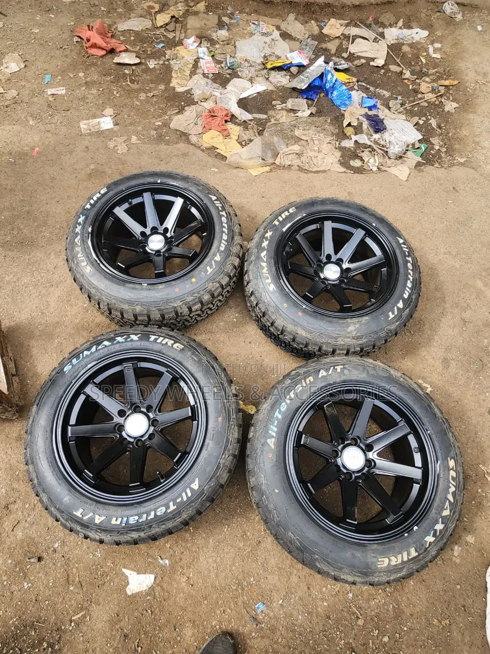 Black Offset Rims With Offroad Tyres 15