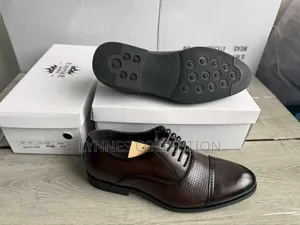 Men Leather Brown Shoes - Classic Formal Casual Footwear
