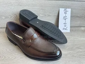 Men Leather Brown Shoes - Classic Formal Casual Footwear