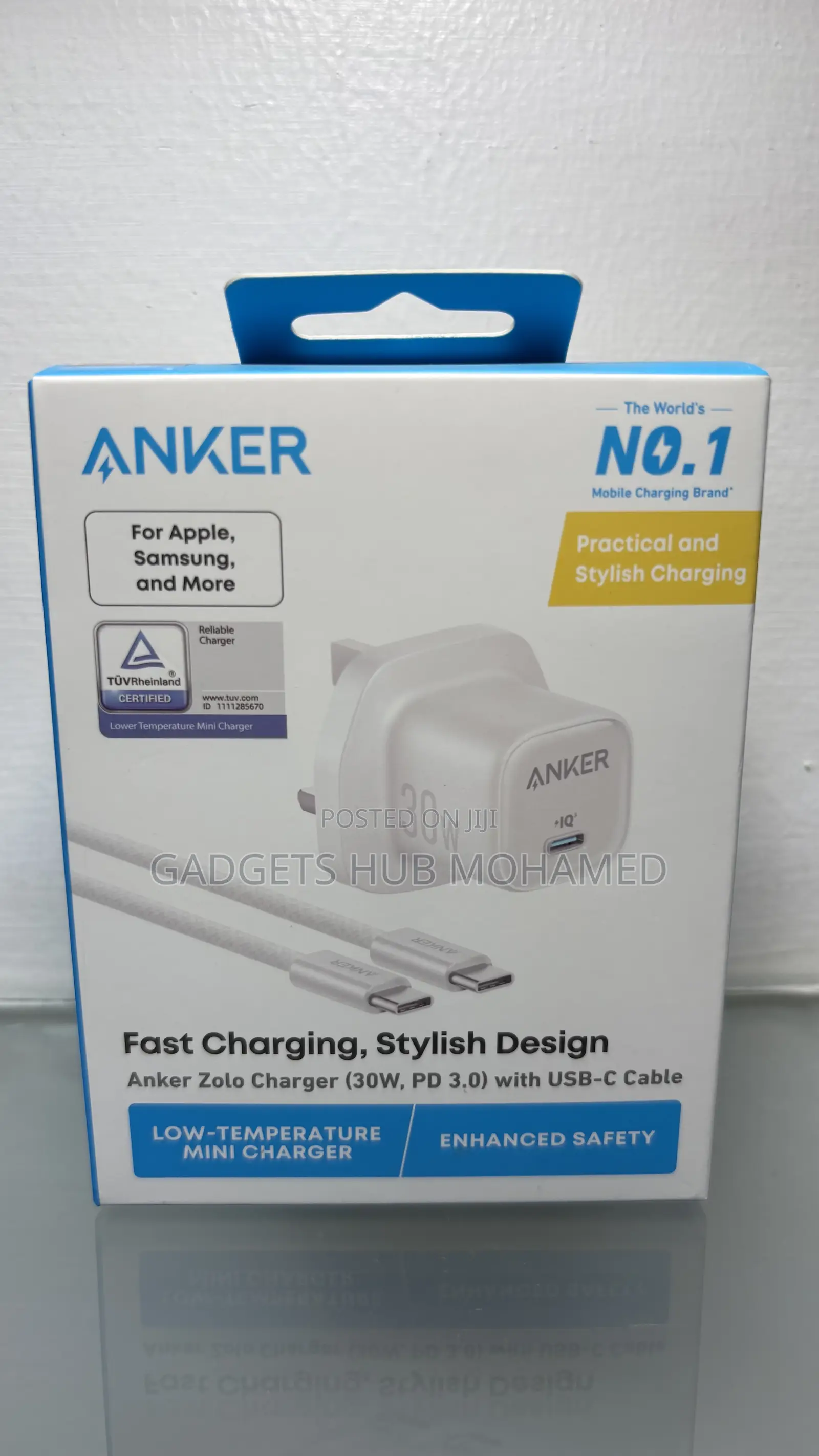 Anker Zolo Charger (30w, Pd 3.0, With 1m Usb-C to Usb-C Cable)