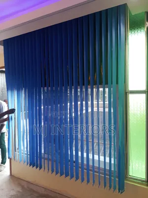 Modern Home Office Vertical Blinds