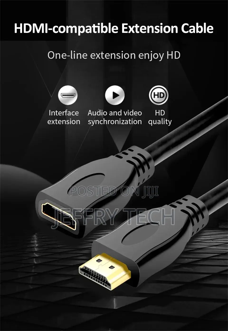 50cm Hdmi Cable Male to Female Converter Short Extension Cable Fire