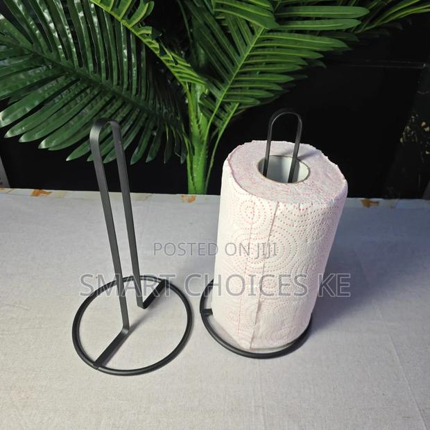 Black Paper Towel Holder / Tissue Stand