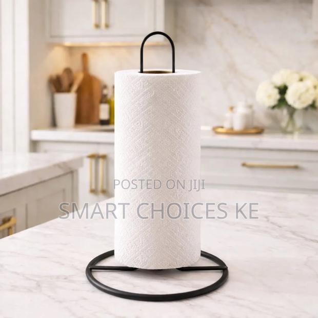 Black Paper Towel Holder / Tissue Stand - thumbnail 2