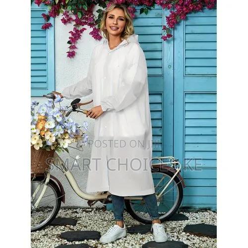 Men and Women Reusable Waterproof Jacket, Button Hooded Raincoat - thumbnail 2