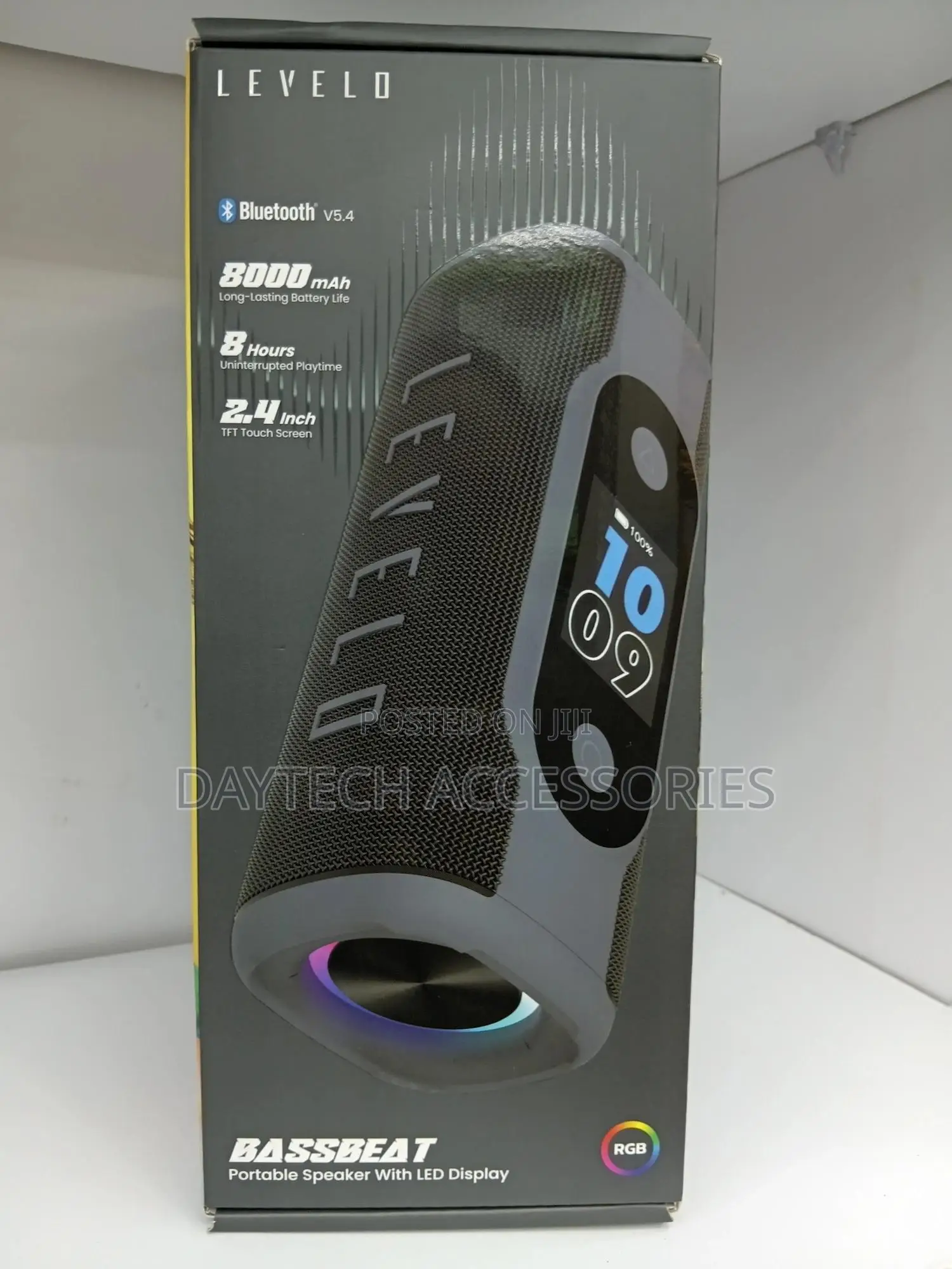 Levelo Bassbeat Portable Speaker With Display - Black