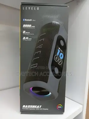 Levelo Bassbeat Portable Speaker With Display - Black