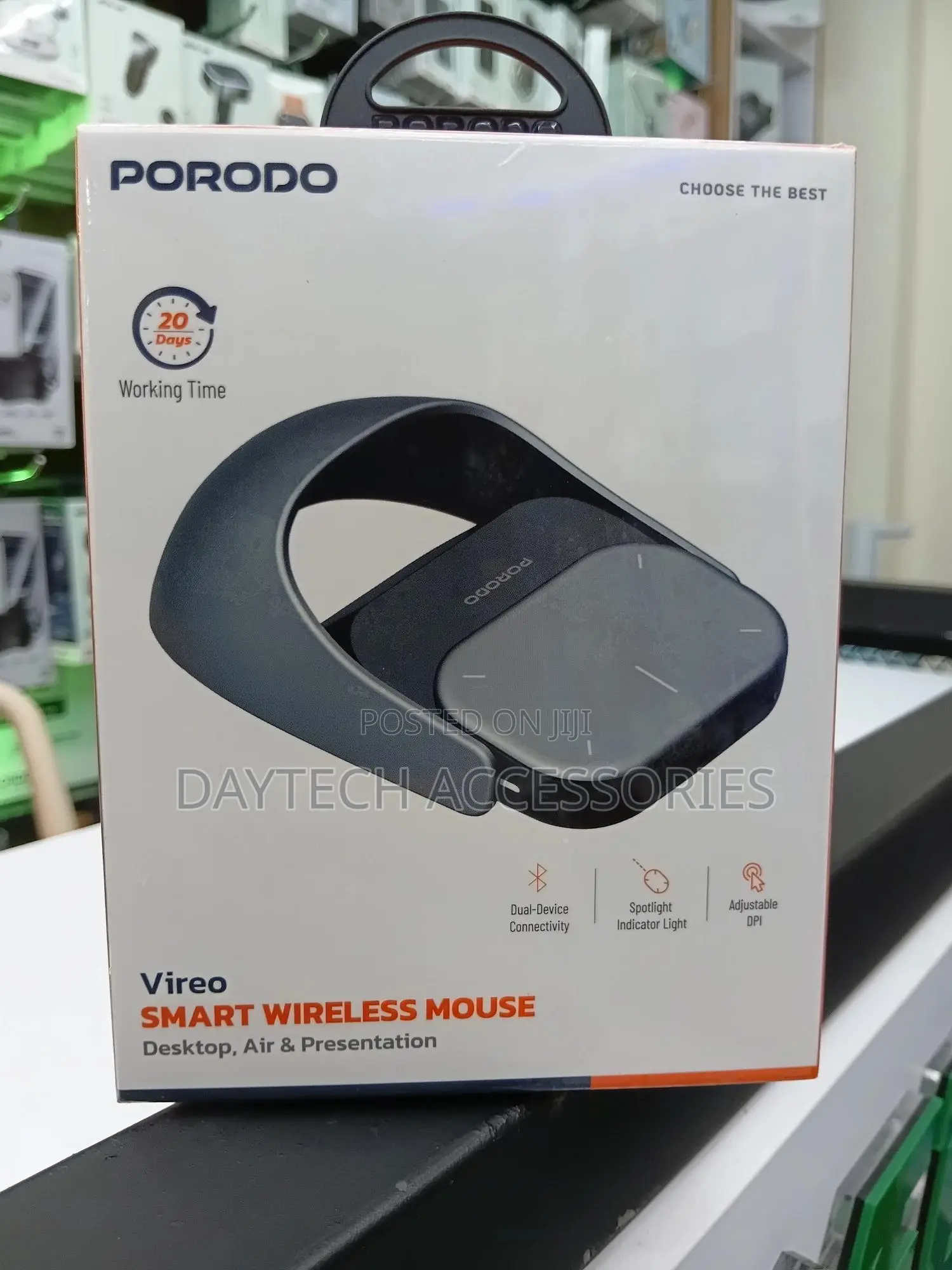 Porodo Bluetooth Detachable Air Mouse - Gray