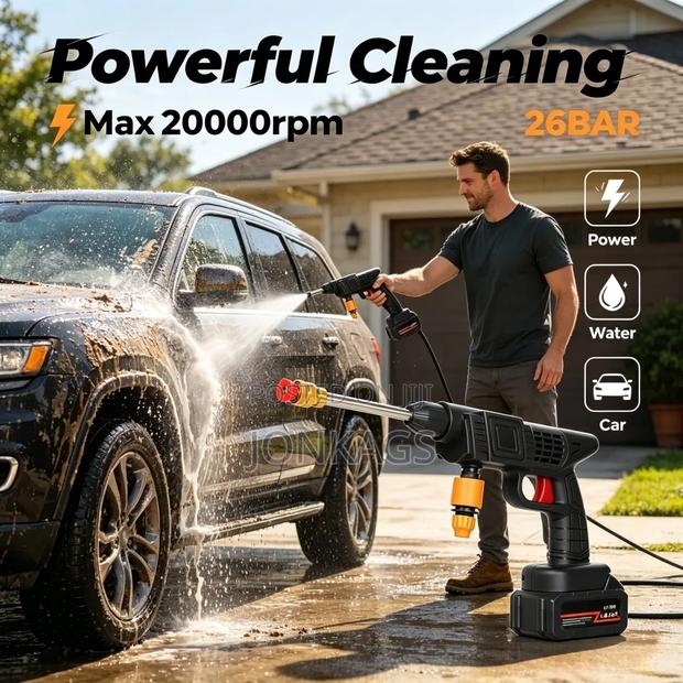 Electric Cordless High Pressure Water Spray Gun Car Washer Gun