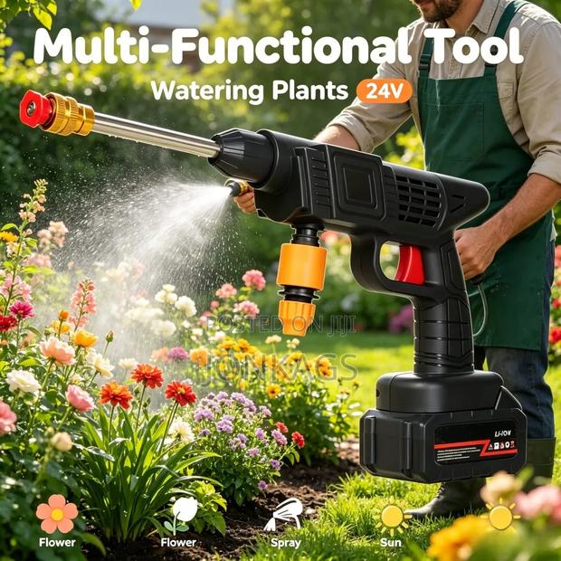 Electric Cordless High Pressure Water Spray Gun Car Washer Gun - thumbnail 3