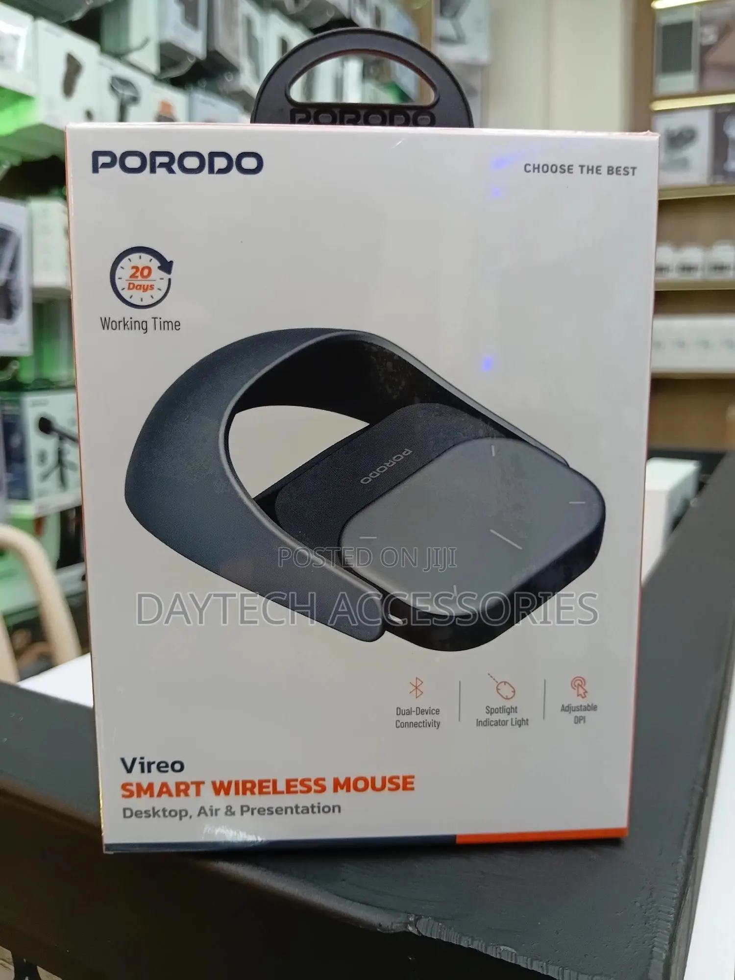 Porodo Bluetooth Detachable Air Mouse - Gray