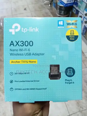 Tp-Link Ax300 Nano Wi-Fi 6 Wireless Usb Wifi Adapter - Black