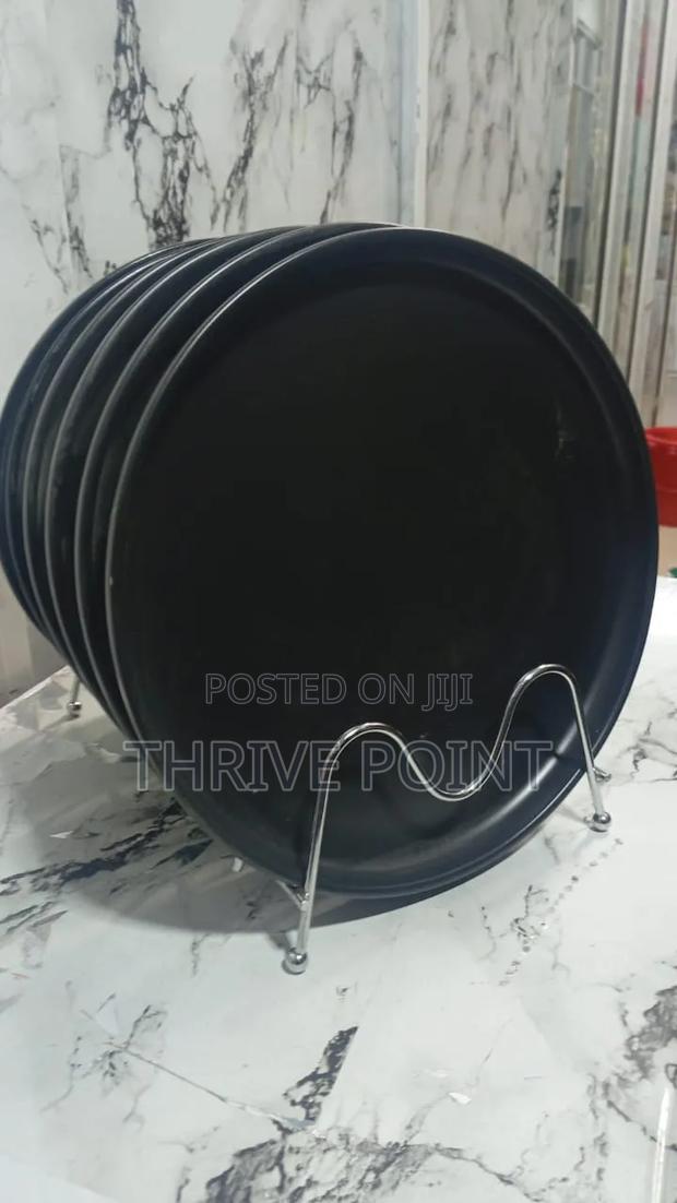 10.5 Inches Black Ceramic Plate