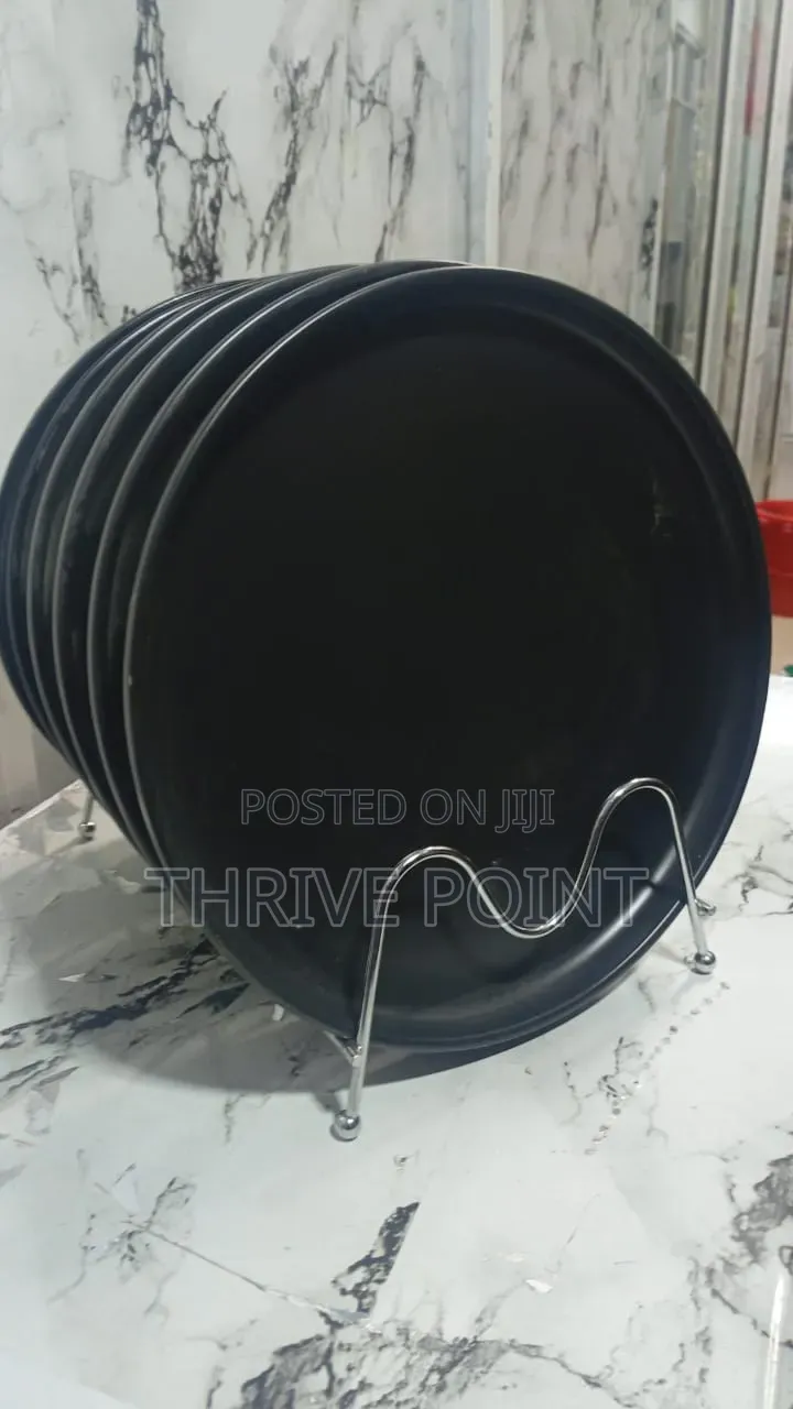 10.5 Inches Black Ceramic Plate