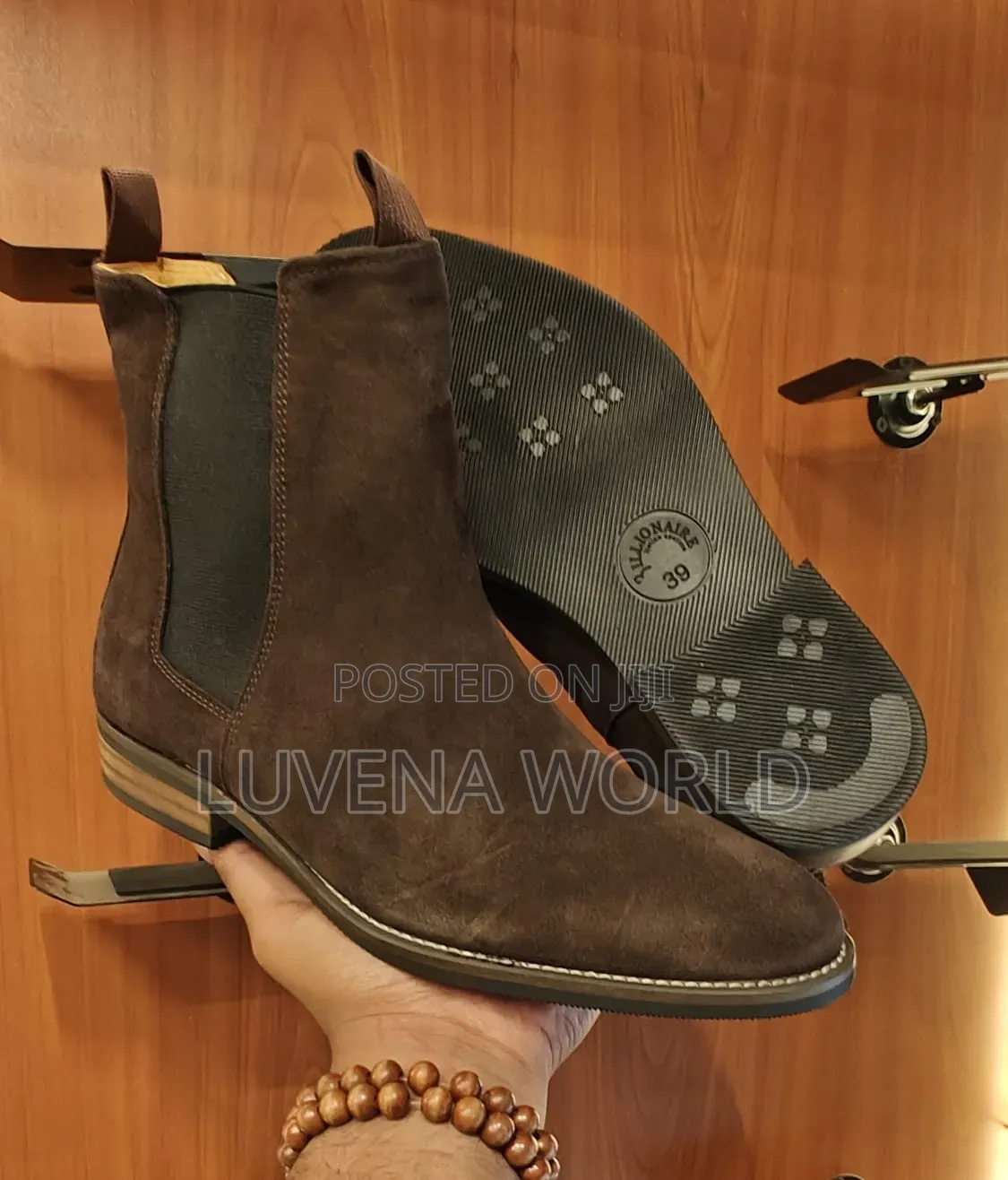 Coffee Over Tge Ankle Chelsea Boots