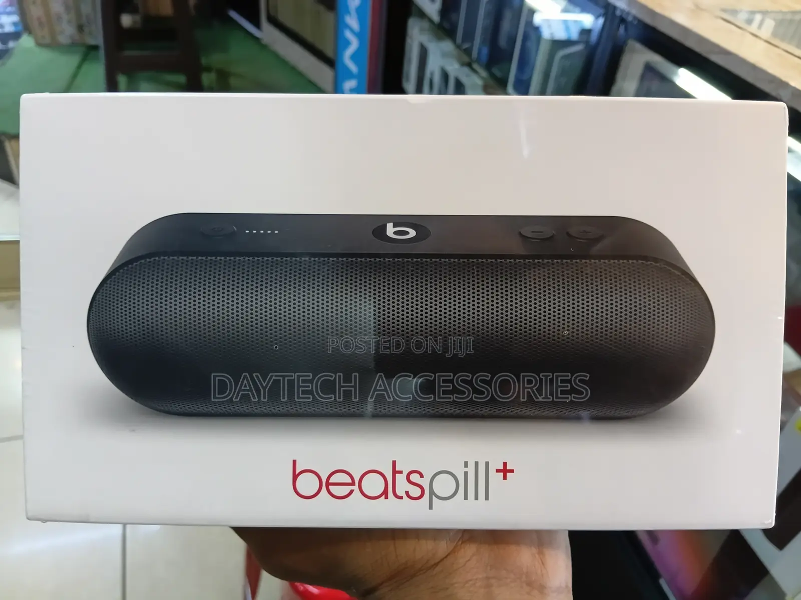 This Is a Beats Pill+ Wireless Portable Bluetooth Speaker in Black.