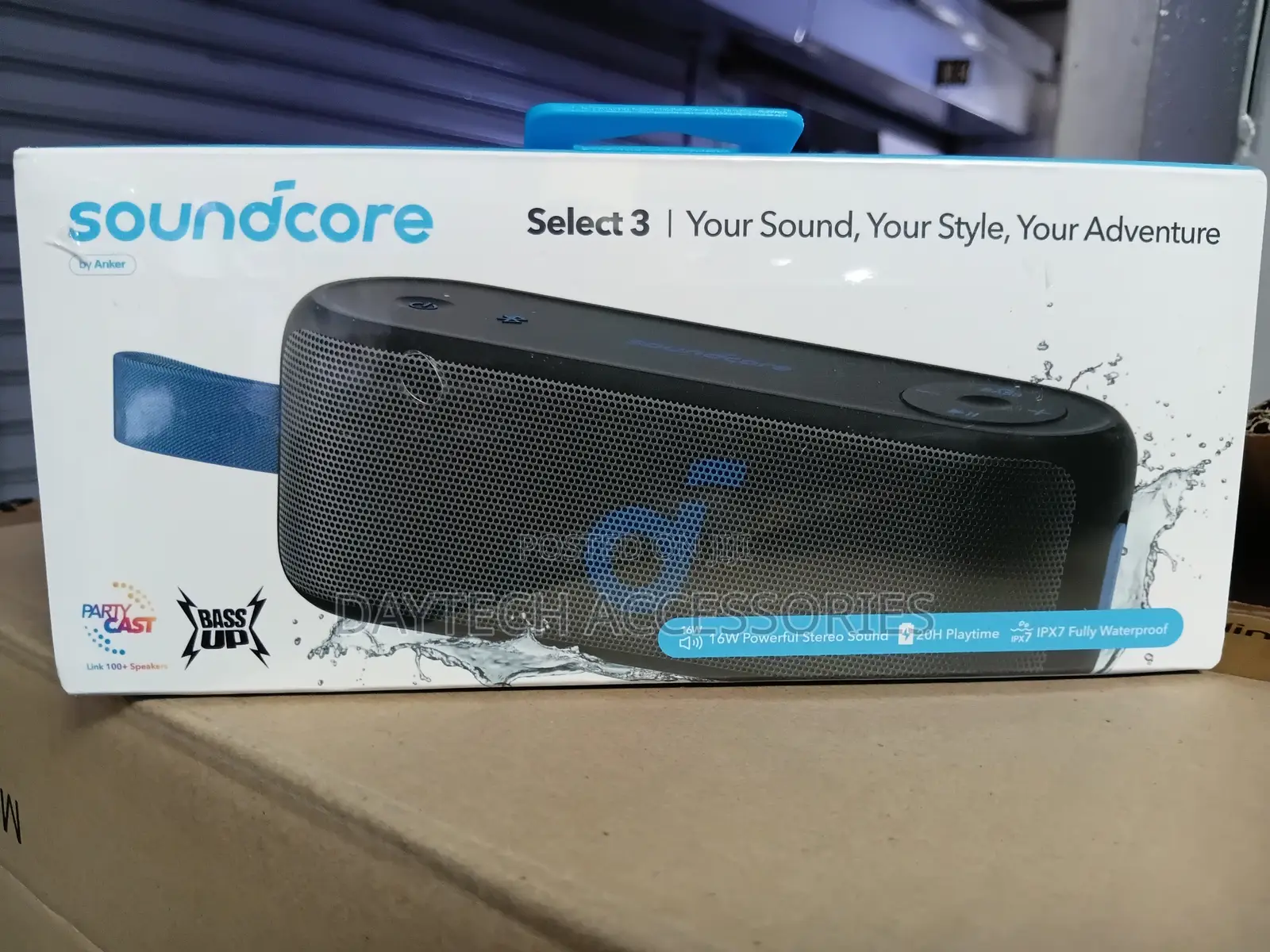 This Is a Soundcore Select 3 Portable Bluetooth Speaker.