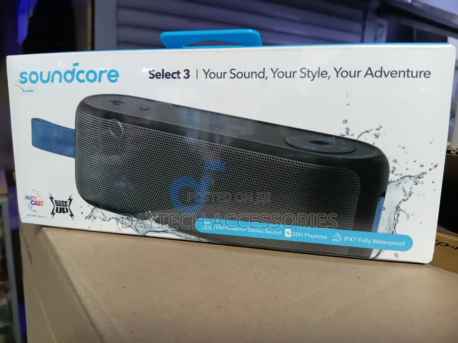 This Is a Soundcore Select 3 Portable Bluetooth Speaker.