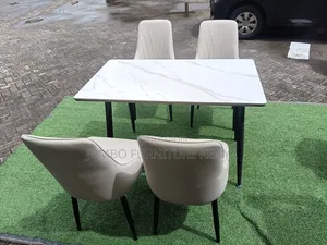 4 Seater Marble Top Dining Table