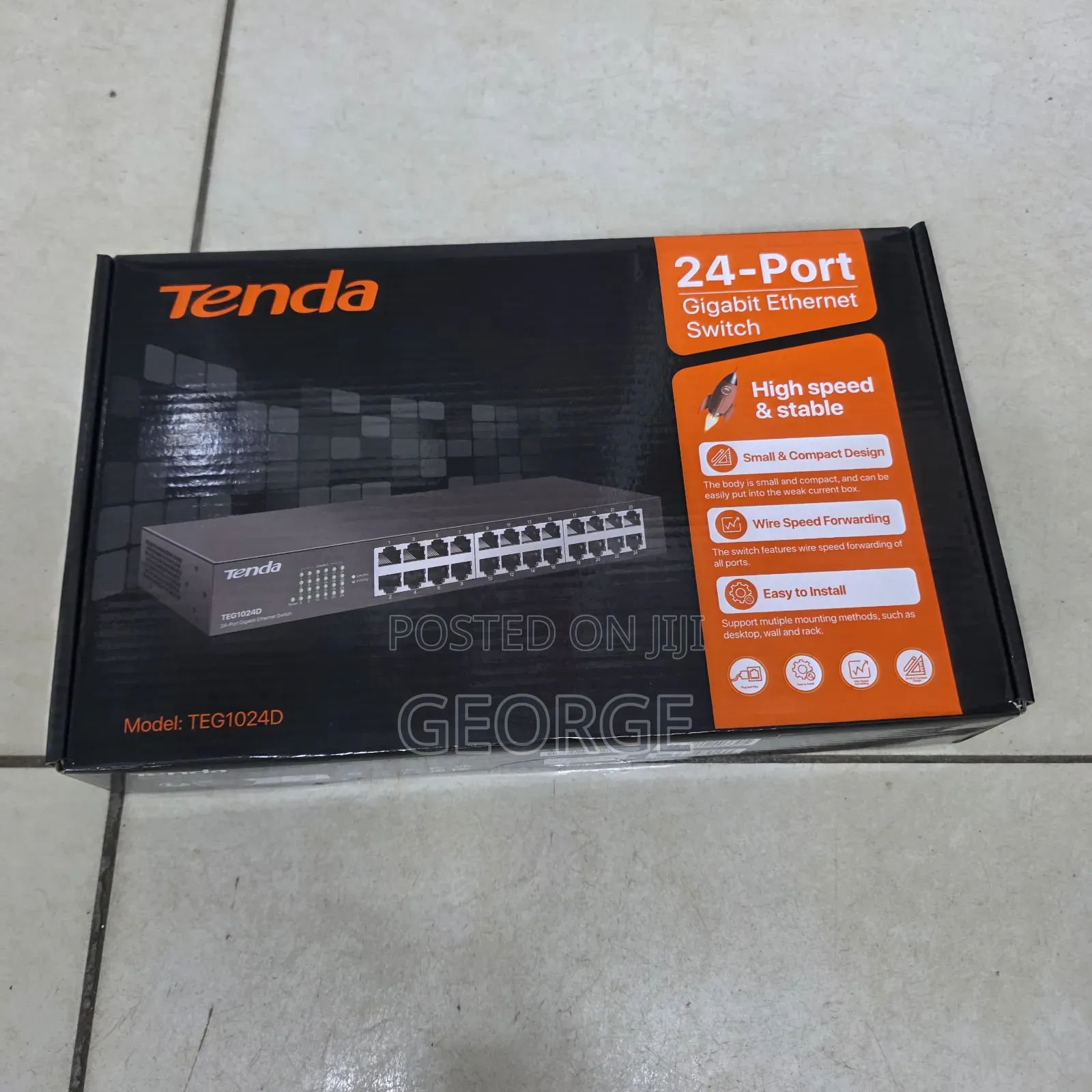 Teg1024d Gigabit Ethernet Switch 24 Ports Metal Body