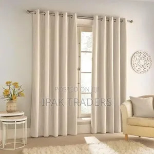 *3 Pc Plain Curtains*2 PCS-Curtains 1.5 M 1 Pc SheerHeight-2.5m