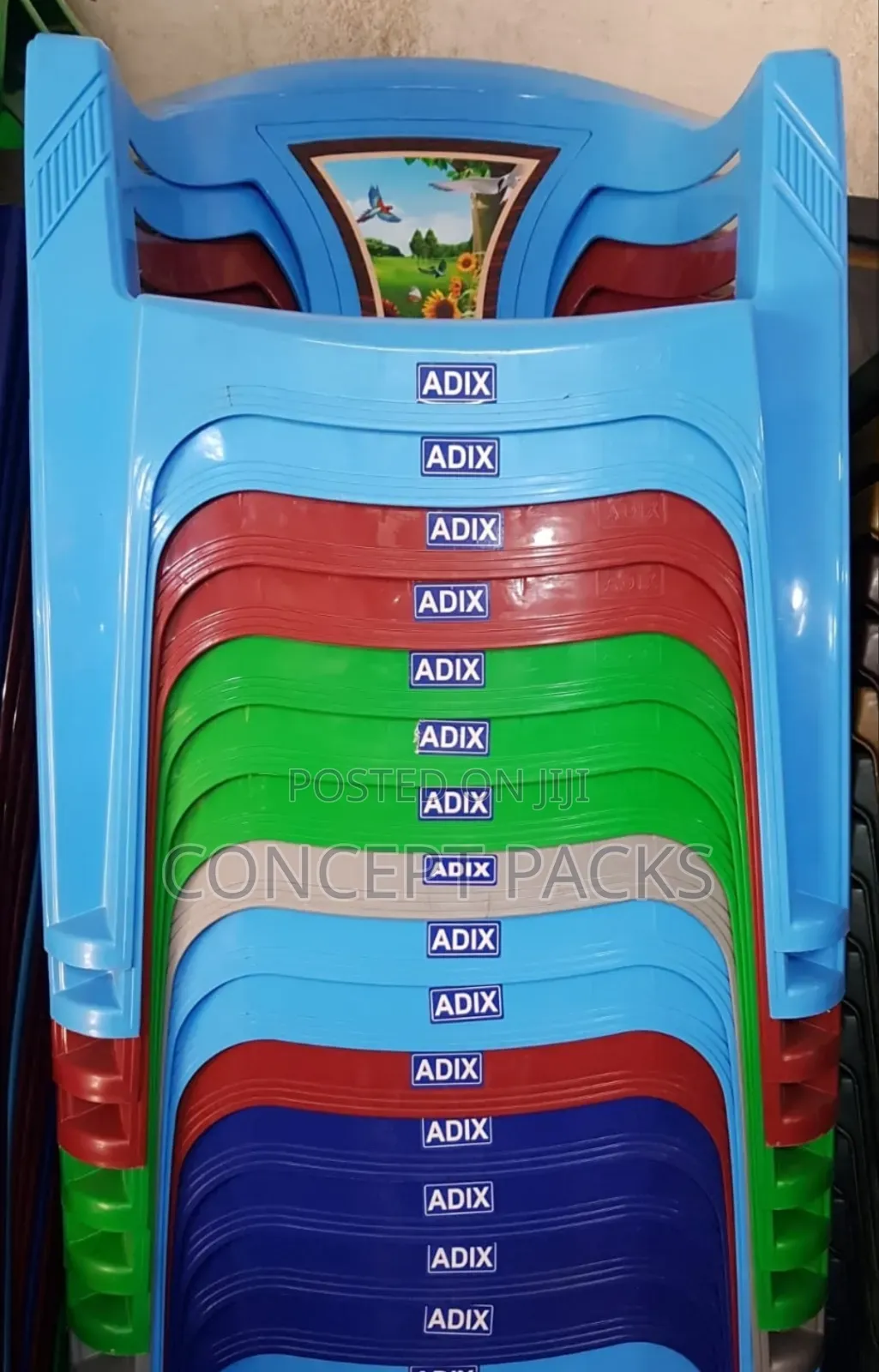 Adix Flower Deco Plastic Arm Chair