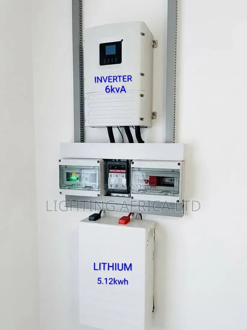 6kva Inverter - 5.12kwh Lithium -(6)615w Solar Panels Off-Grid System