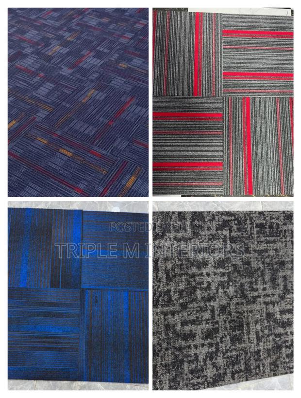 Stylish Modern Heavy Gauge Tiles Carpet